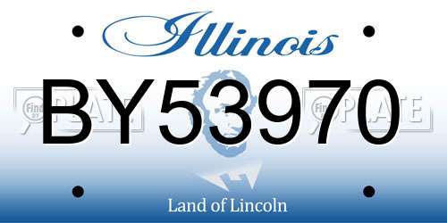 BY53970 Illinois License Plate