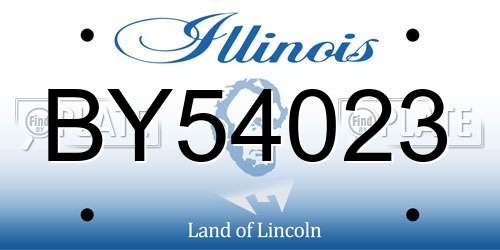 BY54023 Illinois License Plate