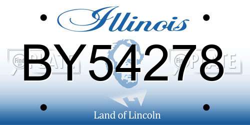 BY54278 Illinois License Plate