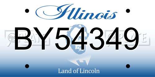 BY54349 Illinois License Plate