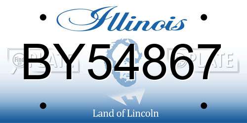 BY54867 Illinois License Plate
