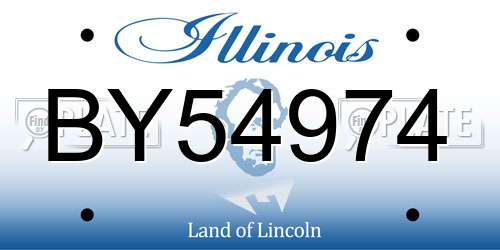 BY54974 Illinois License Plate