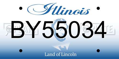 BY55034 Illinois License Plate