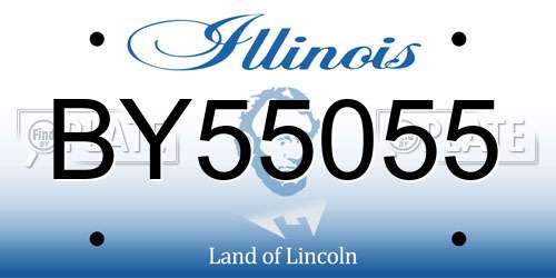 BY55055 Illinois License Plate