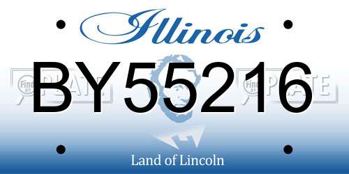 BY55216 Illinois License Plate
