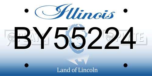 BY55224 Illinois License Plate