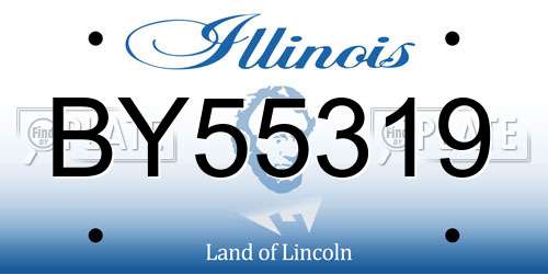 BY55319 Illinois License Plate