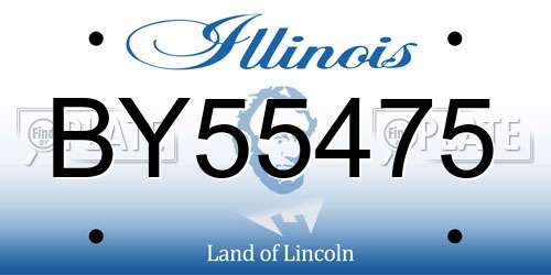 BY55475 Illinois License Plate