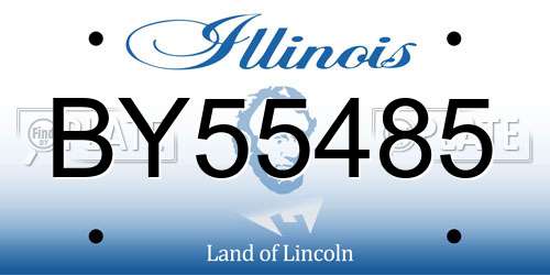 BY55485 Illinois License Plate
