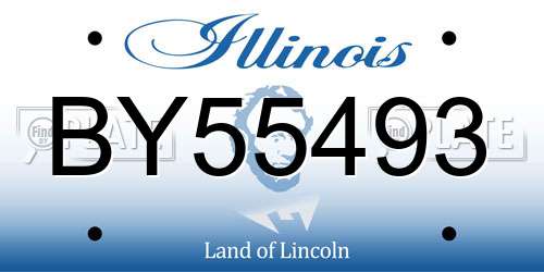 BY55493 Illinois License Plate