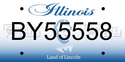 BY55558 Illinois License Plate