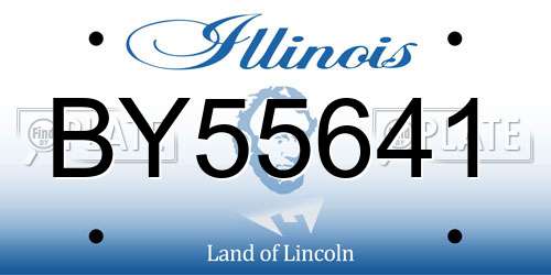 BY55641 Illinois License Plate