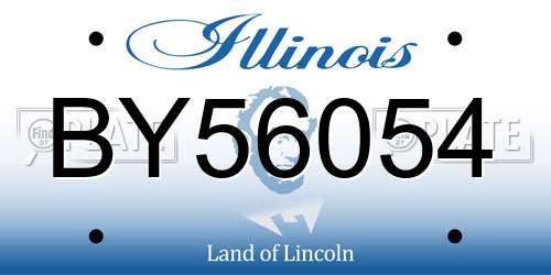 BY56054 Illinois License Plate