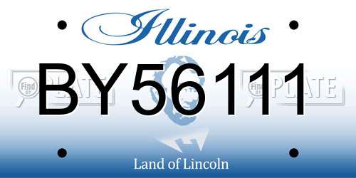 BY56111 Illinois License Plate