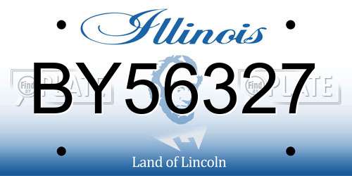 BY56327 Illinois License Plate