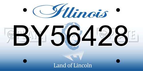 BY56428 Illinois License Plate