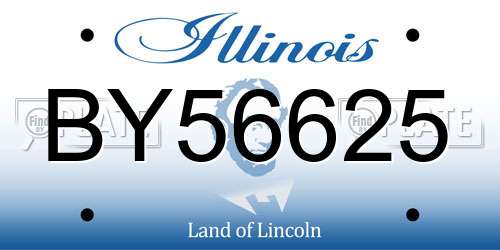 BY56625 Illinois License Plate