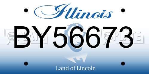 BY56673 Illinois License Plate