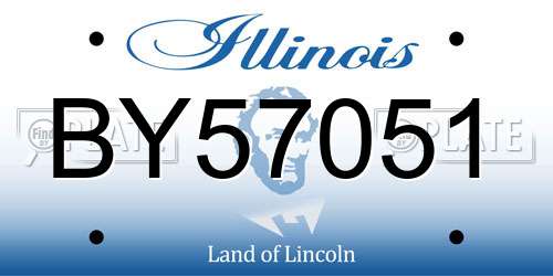 BY57051 Illinois License Plate