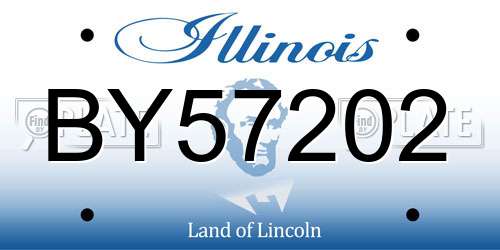BY57202 Illinois License Plate