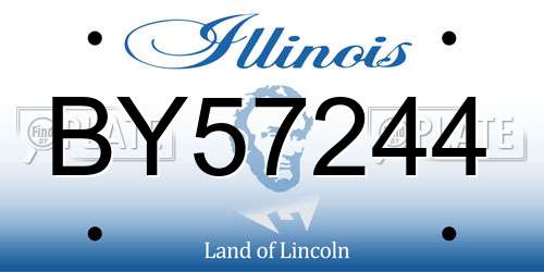 BY57244 Illinois License Plate