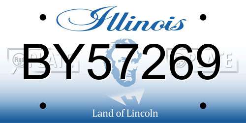 BY57269 Illinois License Plate
