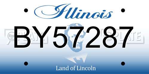 BY57287 Illinois License Plate