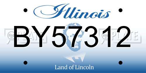 BY57312 Illinois License Plate
