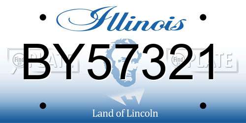 BY57321 Illinois License Plate