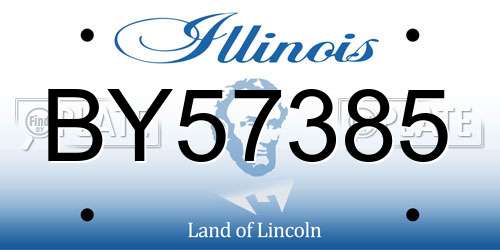 BY57385 Illinois License Plate