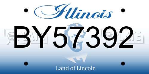 BY57392 Illinois License Plate