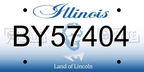 BY57404 Illinois License Plate