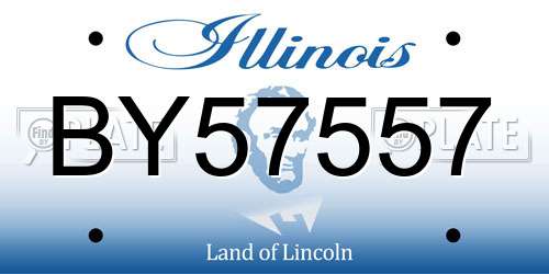 BY57557 Illinois License Plate