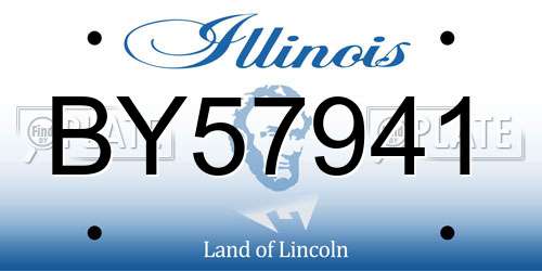 BY57941 Illinois License Plate