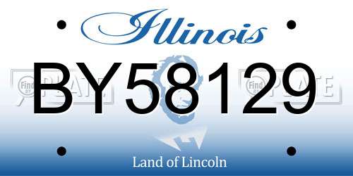 BY58129 Illinois License Plate