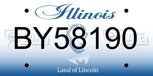 BY58190 Illinois License Plate