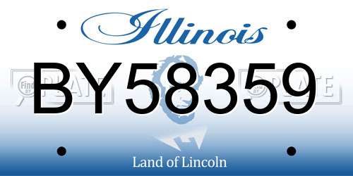 BY58359 Illinois License Plate