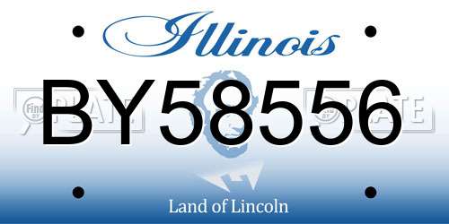 BY58556 Illinois License Plate