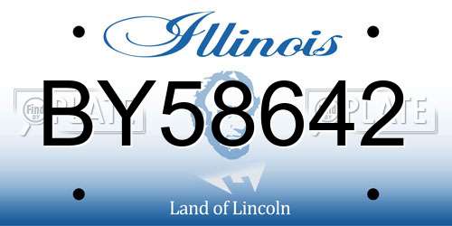 BY58642 Illinois License Plate