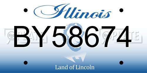 BY58674 Illinois License Plate