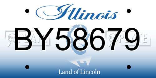 BY58679 Illinois License Plate