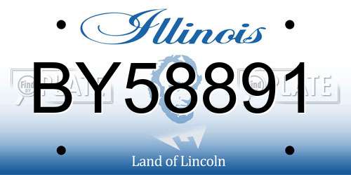 BY58891 Illinois License Plate