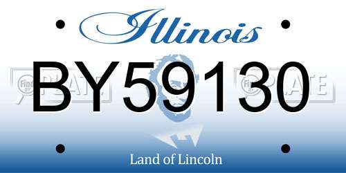 BY59130 Illinois License Plate