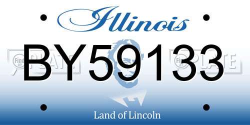 BY59133 Illinois License Plate
