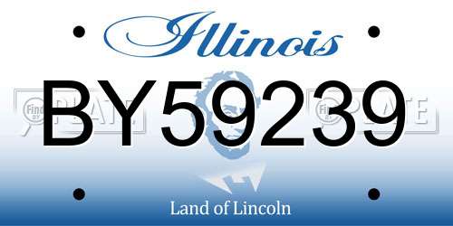 BY59239 Illinois License Plate