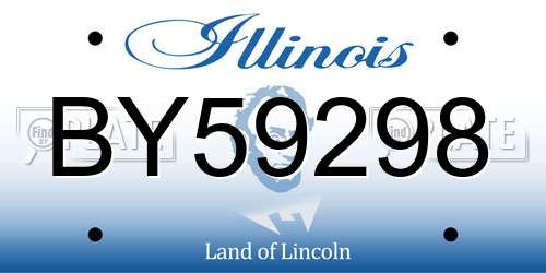 BY59298 Illinois License Plate