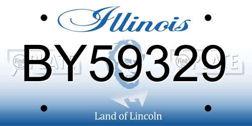 BY59329 Illinois License Plate