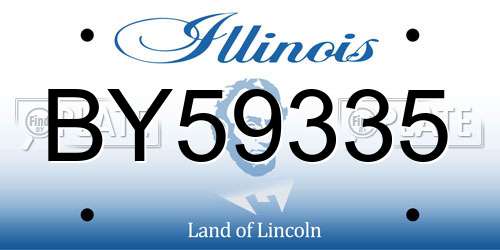 BY59335 Illinois License Plate