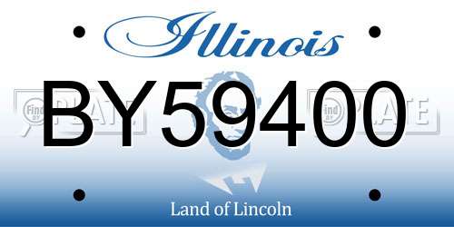 BY59400 Illinois License Plate