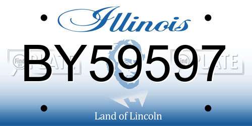 BY59597 Illinois License Plate